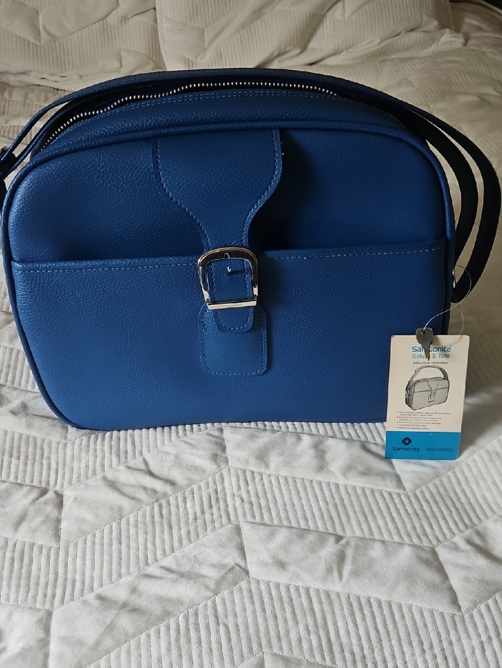 Samsonite Royal Blue Saturn II Tote - Brand New Vintagr